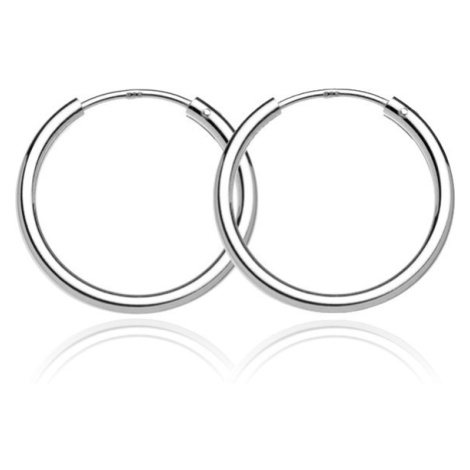 Kruhy ze stříbra 925 - lesklá širší linie, 24 mm Šperky eshop