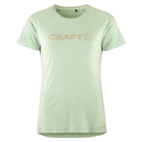 Craft CORE ESSENCE LOGO TEE W Dámské funkční triko, světle zelená, velikost