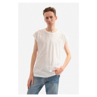 Bavlněné tričko Alpha Industries bílá barva, 118530.626-white