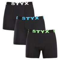 3PACK pánské funkční boxerky Styx černé (3W96012)