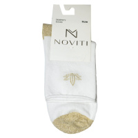 Dámské ponožky Noviti s třpytivými prvky SB028 Bílá
