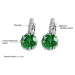 Sisi Jewelry Náušnice Swarovski Elements Bernadette Smaragd E1116-ET-403E Zelená