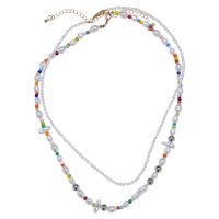 Různé perleťové vrstvení náhrdelníku 2-Pack multicolor