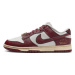 Nike Dunk Low SE Sail Team Red Hnědá