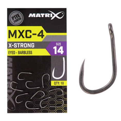 Matrix háčky mxc-4 barbless eyed 10 ks - velikost 16