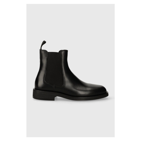 Kožené kotníkové boty Gant Rizmood pánské, černá barva, 27651439.G00