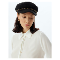 Koton Pearl Stone Collar Shirt Long Sleeve Crepe Fabric