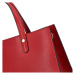 Luxusní dámská kožená kabelka do ruky Amada, červená