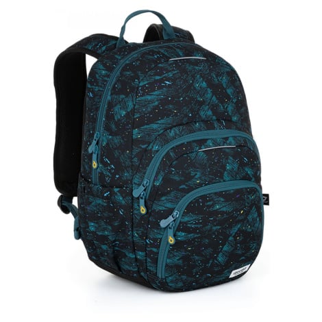 Jednokomorový studentský batoh Topgal SKYE, černo-modrá
