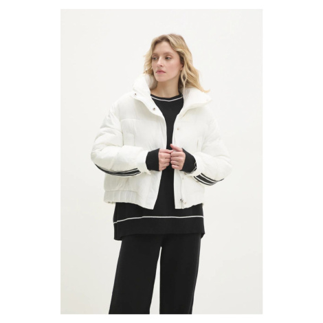 Bunda Answear.LAB dámská, bílá barva, zimní