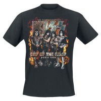 Kiss EOTR World Tour Burning Tričko černá