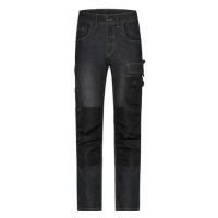 James&Nicholson Pánské pracovní kalhoty JN875 Black Denim