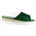 John-C Dámske luxusné kožené zelené papuče MEM Zelená
