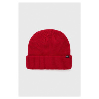 Čepice Vans červená barva, z husté pleteniny
