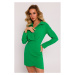 M783 Mini šaty s límečkem - zelené