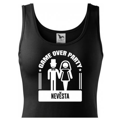 Dámské tričko na rozlučkovou párty Game over - ideální na rozloučení se svobodou BezvaTriko