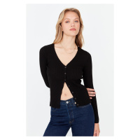 Trendyol Black Basic Pletené zboží s výstřihem do V Cardigan Pletené oblečení Cardigan