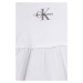 Kojenecká sukýnka Calvin Klein Jeans bílá barva, mini