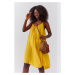 Žluté krátké šaty 81541