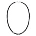 Manoki Pánský korálkový náhrdelník Stefano - 6 mm onyx, etno styl WA577B Černá 47 cm