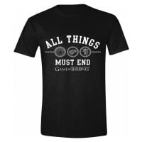 Hra o trůny tričko, All Things Must End, pánské