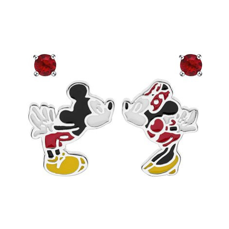 DISNEY Minnie a Mickey Mouse set náušnic stříbrný SS00004SRRL.CS