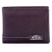 Černá kožená peněženka s šedými vsadkami