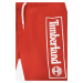 Dětské plavkové šortky Timberland Swim Shorts červená barva, s potiskem