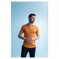 DEFACTO Slim Fit Polo Neck Základní pletené tričko s krátkým rukávem