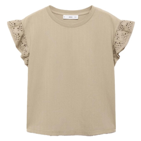 MANGO Tričko &#039;VOLI&#039; světle hnědá