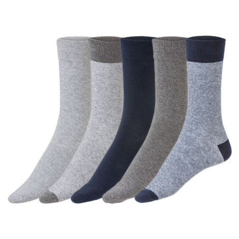 LIVERGY Pánské ponožky, 5 párů (navy modrá)