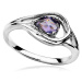 MOISS Luxusní stříbrný prsten s ametystem a zirkony RG0000