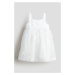 H & M - Šaty's výšivkou - bílá