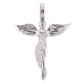 Engelsrufer Stříbrný přívěsek Anděl se zirkony ERP-ANGEL 2,6 cm
