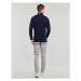 Tommy Hilfiger PIMA ORG CTN CASHMERE ZIP MOCK Tmavě modrá