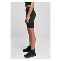 Ladies High Waist Tech Mesh Cycle Shorts - black