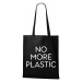 Plátěná taška se stylovým nápisem No more plastic - praktická plátěná taška