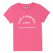 Dětské bavlněné tričko Karl Lagerfeld fialová barva