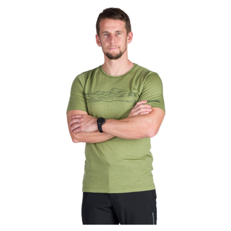 Northfinder Rainer Pánské merino triko TR-5006OR zelená