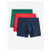 Sada tří pánských boxerek v zelené, modré a červené barvě Celio