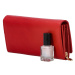 Velká dámská kožená luxusní peněženka Belinda, červená