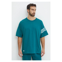 Bavlněné tričko adidas Originals Neuclassics Tee tyrkysová barva, s aplikací, JF9138