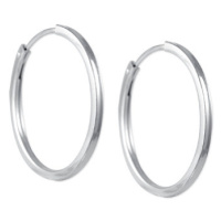 Brilio Silver Nestárnoucí stříbrné kruhy 431 001 02505/6 04 4 cm