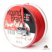 Hell-Cat Splétaná Šňůra Round Braid Power Red 1000m Nosnost: 75,0kg, Průměr: 0,60mm