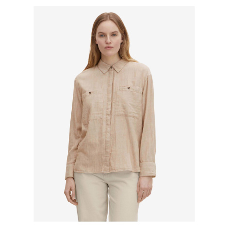 Béžová dámská pruhovaná košile Tom Tailor - Dámské