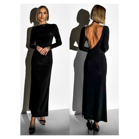 Černé společenské dlouhé šaty ASPASIA