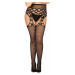 Dokonalé punčochy S816 garter stockings - Obsessive Černá