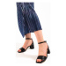 Pk Jedinečné dámské sandály černé na širokém podpatku ruznobarevne