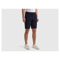 Benetton, Chino Bermudas In Stretch Cotton