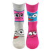 Dívčí ponožky Boma - Tlamik, růžová, šedá Barva: Mix barev